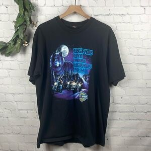 HARLEY-DAVIDSON Vintage Graphic Legends Live Where Legends Roam Black T-Shirt XL